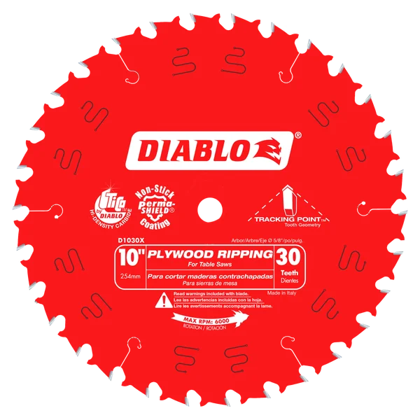 10 in. x 30 Tooth Plywood Ripping Blade