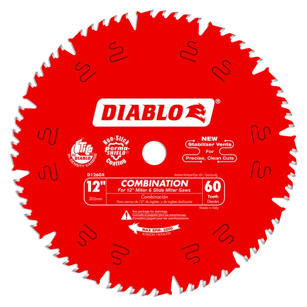 12 in. x 60 Tooth Combination Circular Saw Blade