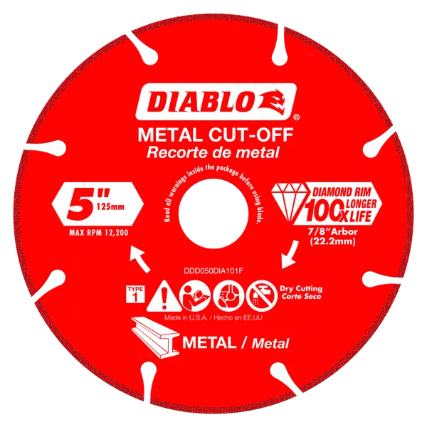 5" Diamond Metal Cut-Off Blade - Type 1